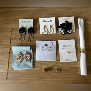 7 Pairs Of earrings, 8 Rings, One Bracelet